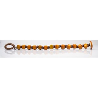 Bracciale Moi Marrakech con perle in vetro senape unisex 2