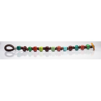 Moi Overland bracelet with unisex multicolored glass beads 2