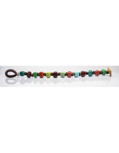 Moi Overland bracelet with unisex multicolored glass beads
