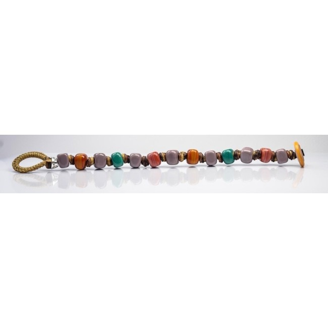 Moi Picardia bracelet with unisex multicolored glass beads