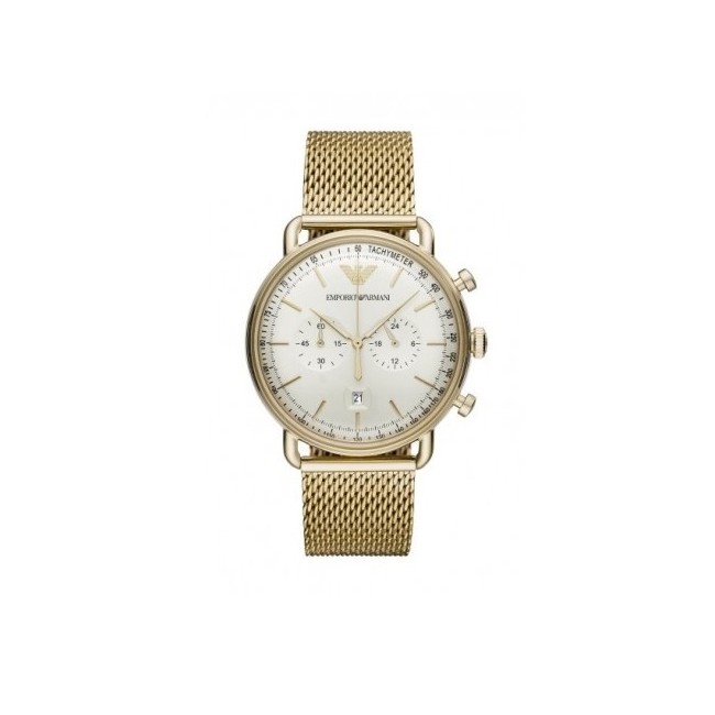 Emporio Armani Herren Aviator Chrono Golduhr AR11315