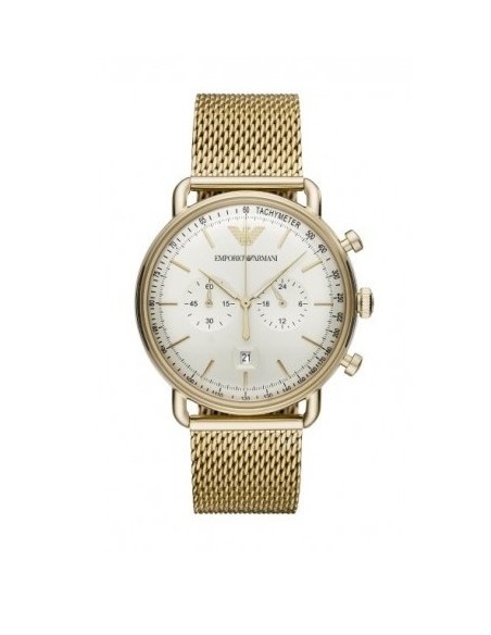 Emporio Armani Herren Aviator Chrono Golduhr AR11315