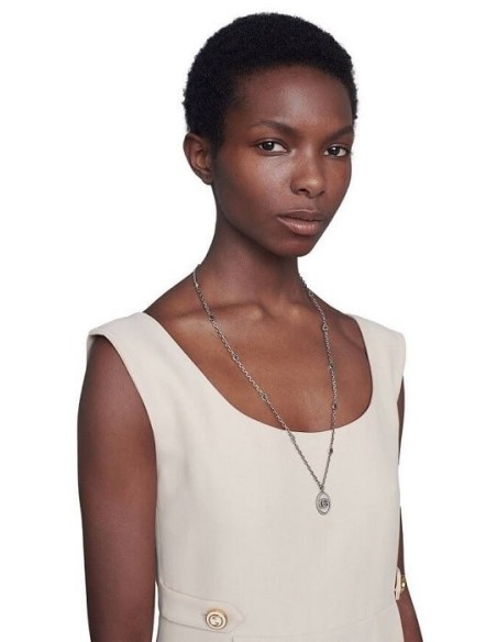 Gucci Damen lange Halskette mit doppeltem GG - YBB63254000100U