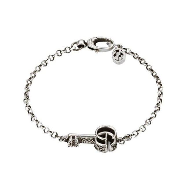 Gucci Unisex Armband mit Schlüssel und GG Logo - YBA632207001018