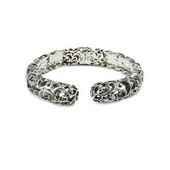 Starres Armband von Contrariè Maria und Luisa aus eingelegtem Silber -BA0079