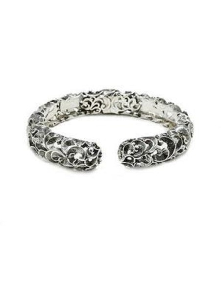 Contrariè Maria and Luisa rigid bracelet in inlaid silver -BA0079