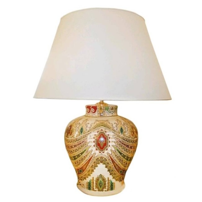Etro lampada collezione Afsanè porcellana colore avorio misto media