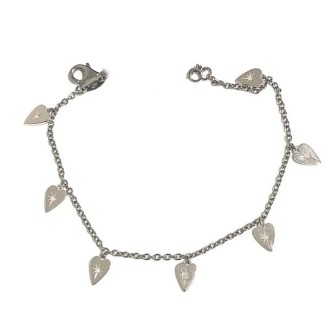 Otto Gioielli bracelet in 925 silver with pendant micro hearts