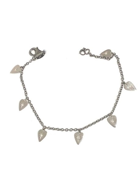 Bracciale Otto Gioielli in argento 925 con micro cuori pendenti