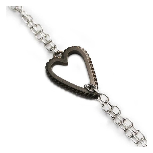 Bracciale Otto Gioielli in argento con cuore vuoto