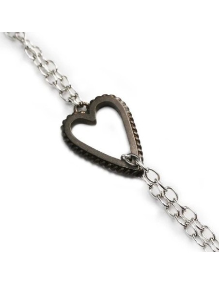 Bracciale Otto Gioielli in argento con cuore vuoto