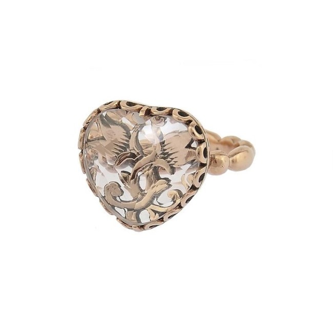 Laurent Gandini Coup de coeur ring in rose gold -163