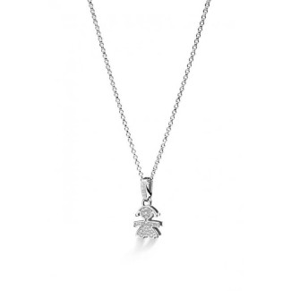 Le Bebè Bimba necklace white gold and diamonds -LB154