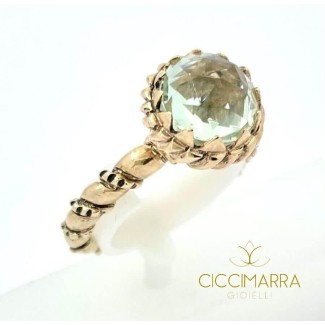 Laurent Gandini Torsade mini ring in rose gold -350