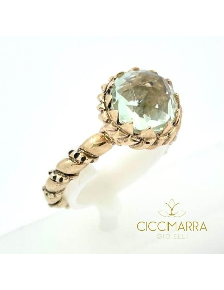 Laurent Gandini Torsade mini ring in rose gold -350