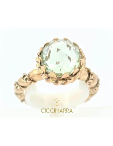 Laurent Gandini Torsade mini ring in rose gold -350