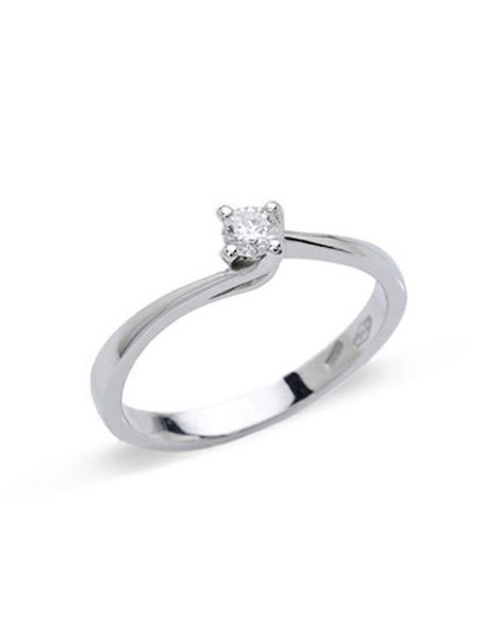 Valentine Solitärring aus Weißgold mit natürlichem Diamanten 0.07ct