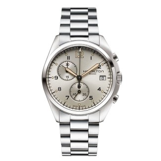 Orologio Hamilton Khaki Pilot Pioneer Crono Quartz champagne H76512155