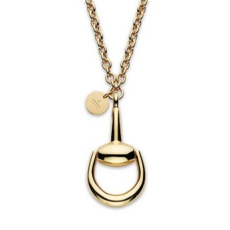 Gucci Horsebit necklace yellow gold big size - YBB15332800100U