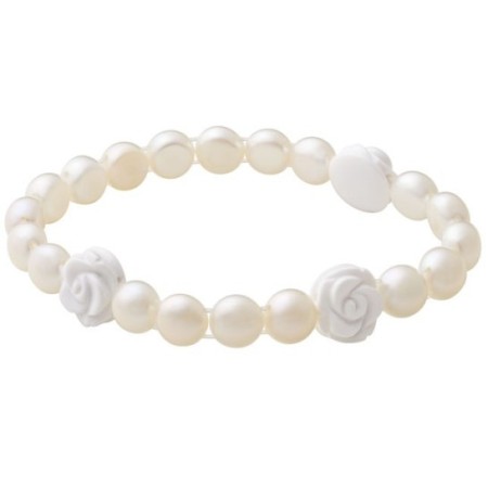 Elastic bracelet with rose-B040G3A1