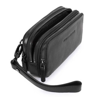 Astuccio Piquadro tre comparti Black Square AC2141B3/N