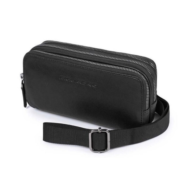 Astuccio Piquadro tre comparti Black Square AC2141B3/N