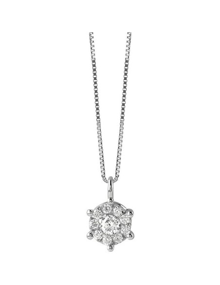 Bliss Caresse necklace in white gold 20081280