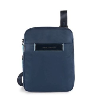 Piquadro man teddy bear leather and Celion blue fabric - CA3228CE / BLU