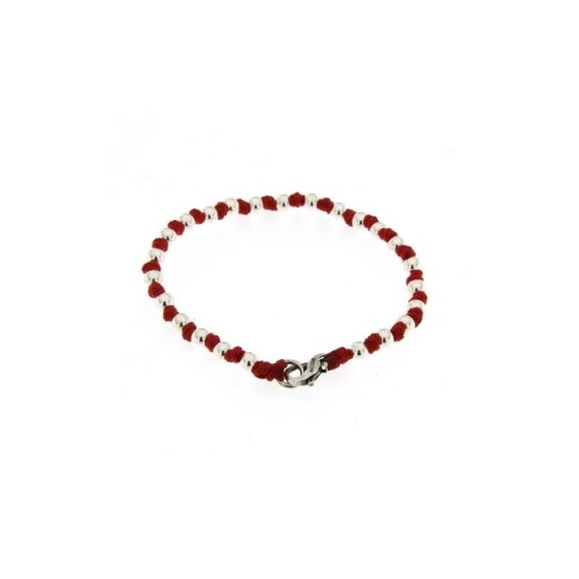 Spadarella Bracelet with spheres and red cord - SPBR02