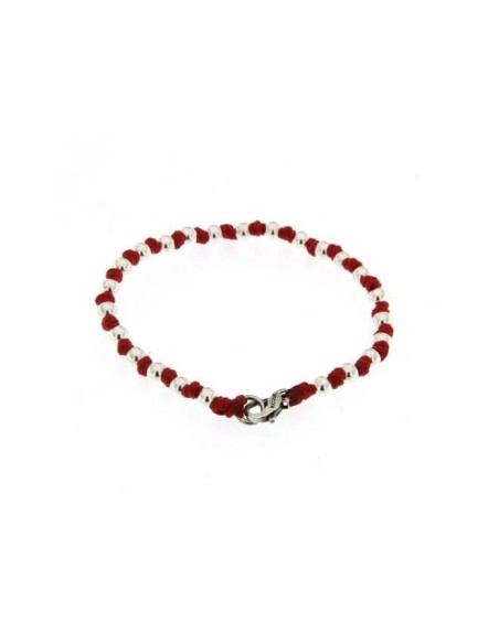 Spadarella Bracciale con sfere e cordino rosso - SPBR02