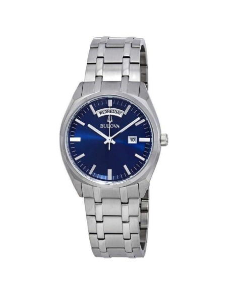Bulova Surveyor Uhr aus Stahl und blauem Zifferblatt - 96C125