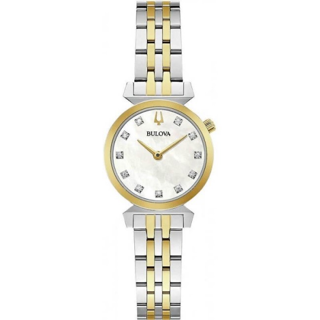 Bulova Classic Regatta Lady two-tone steel and gold watch - 98P202
