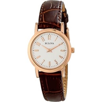 Orologio Bulova Dress Duets cinturino marrone - 97L121