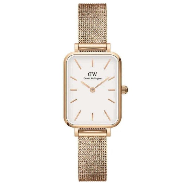 Daniel Wellington rechteckige rosa Damenuhr