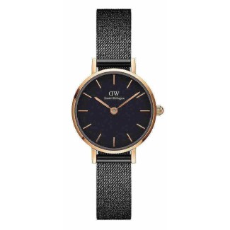 Daniel Wellington Petite Gepresste Ashfield Schwarze Damenuhr