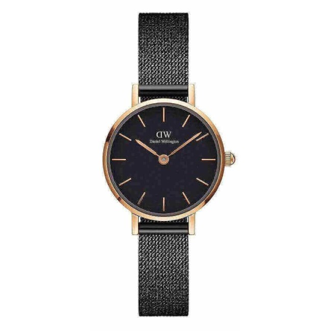Daniel Wellington Petite Pressed Ashfield Black Ladies Watch