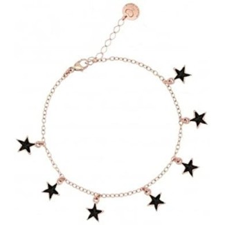 Bracciale Maman et Sophie argento rosè e stelle nere