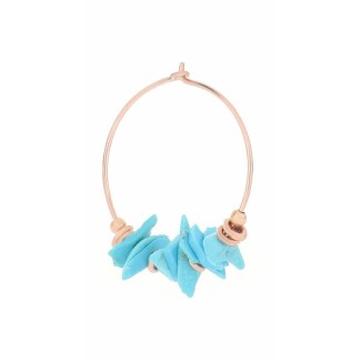 Single Maman et Sophie earring with rough turquoise stones