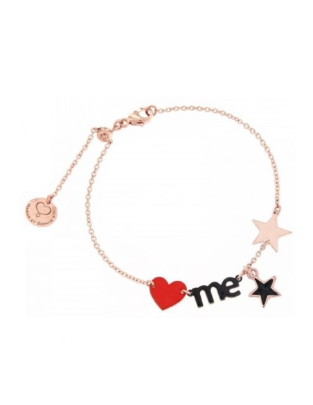 Maman et Sophie bracelet with red heart and wording ME stars