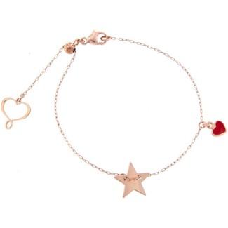 Bracciale donna Maman et Sophie stella e piccolo cuore rosso