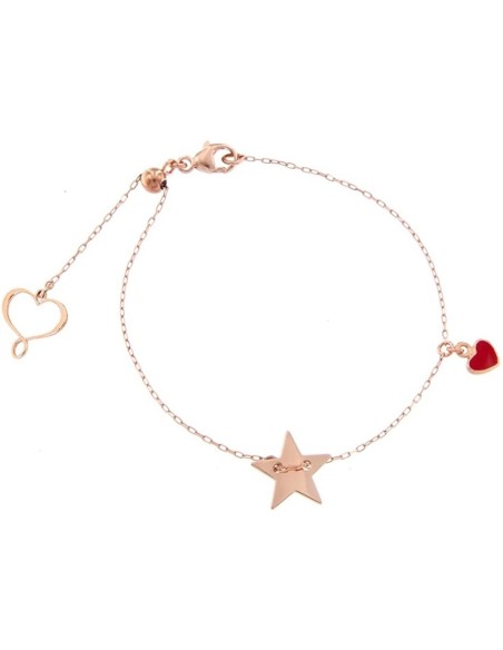 Maman et Sophie Damenarmband mit Stern und kleinem roten Herzen