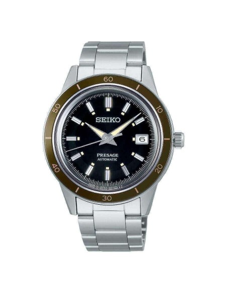 Seiko men's Presage 60's Style black watch - SRPG07J1