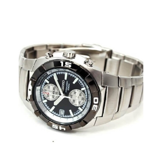 Seiko Chronograph Men's Watch Black - SNN031P1