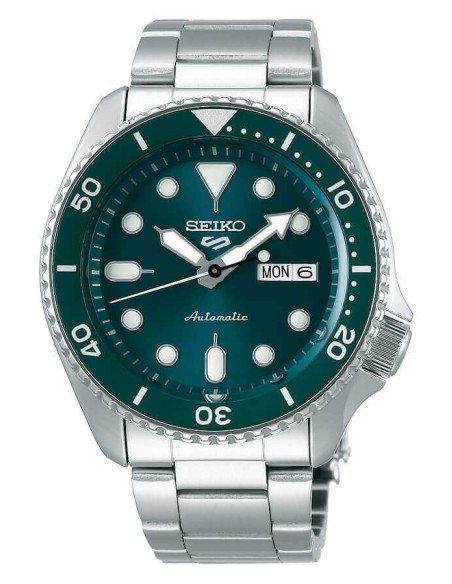 Seiko5 Sports Mini Automatik Grüne Herrenuhr SRPD61K1