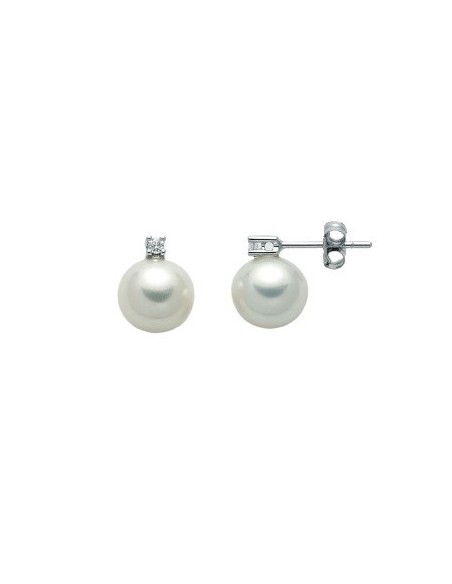 Miluna Pearls earrings with diamonds - PER2301