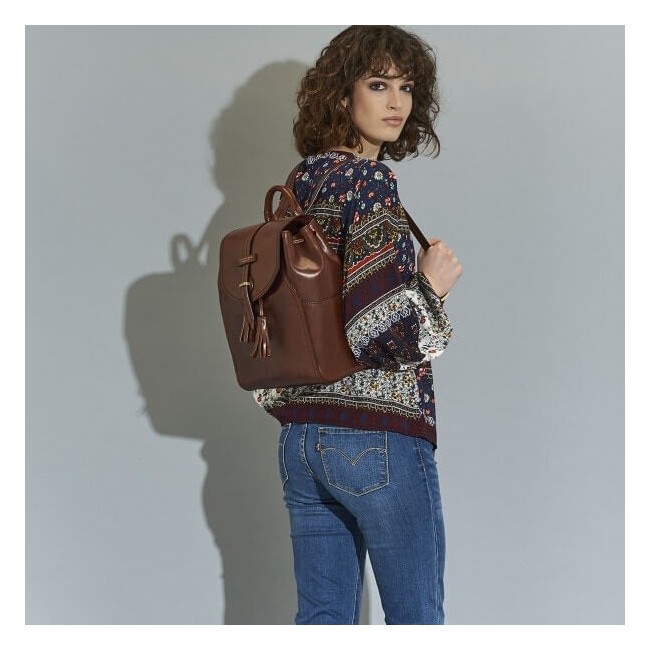 Mittlerer Rucksack Frau The Bridge Florentin Leder - 04341701