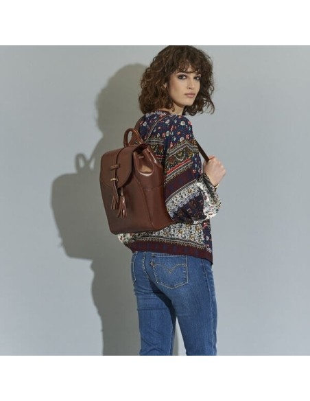 Mittlerer Rucksack Frau The Bridge Florentin Leder - 04341701