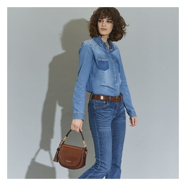 Borsa Crossbody The Bridge Pearldistrict cuoio 04121701