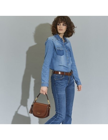 Borsa Crossbody The Bridge Pearldistrict cuoio 04121701