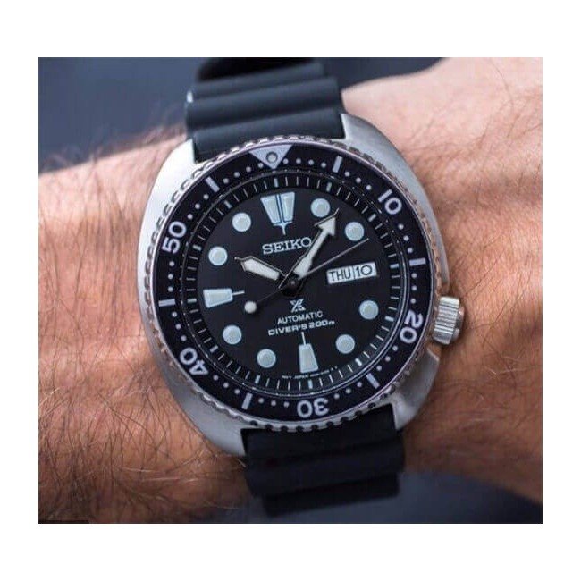 Seiko Prospex Uhr Automatik schwarz Silikon SRP777K1